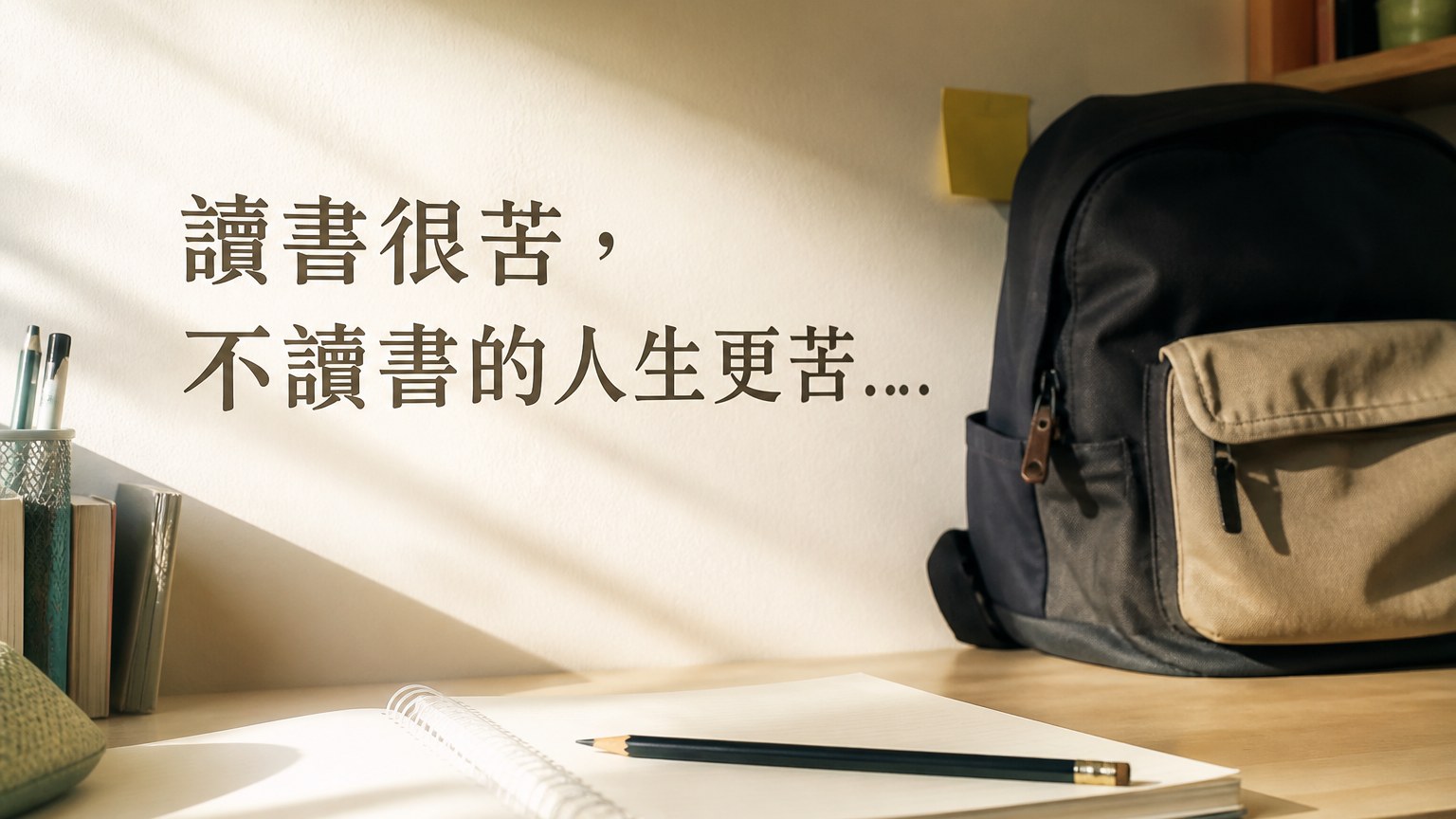 讀書很苦，不讀書的人生更苦…再愛孩子，你也要讓他承受這 5 種苦！