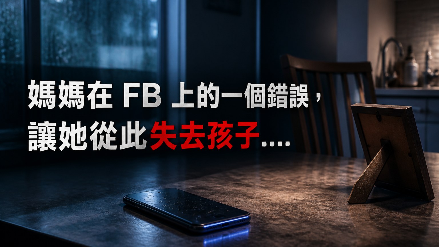 媽媽在 FB 上的一個錯誤，讓她從此失去孩子…