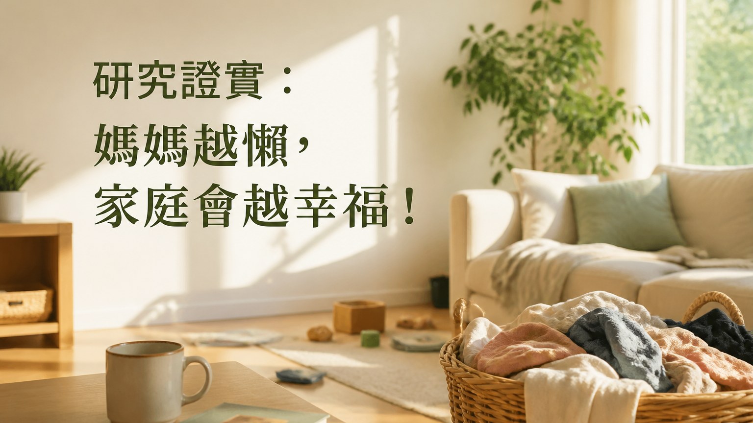 研究證實：媽媽越懶，家庭會越幸福！