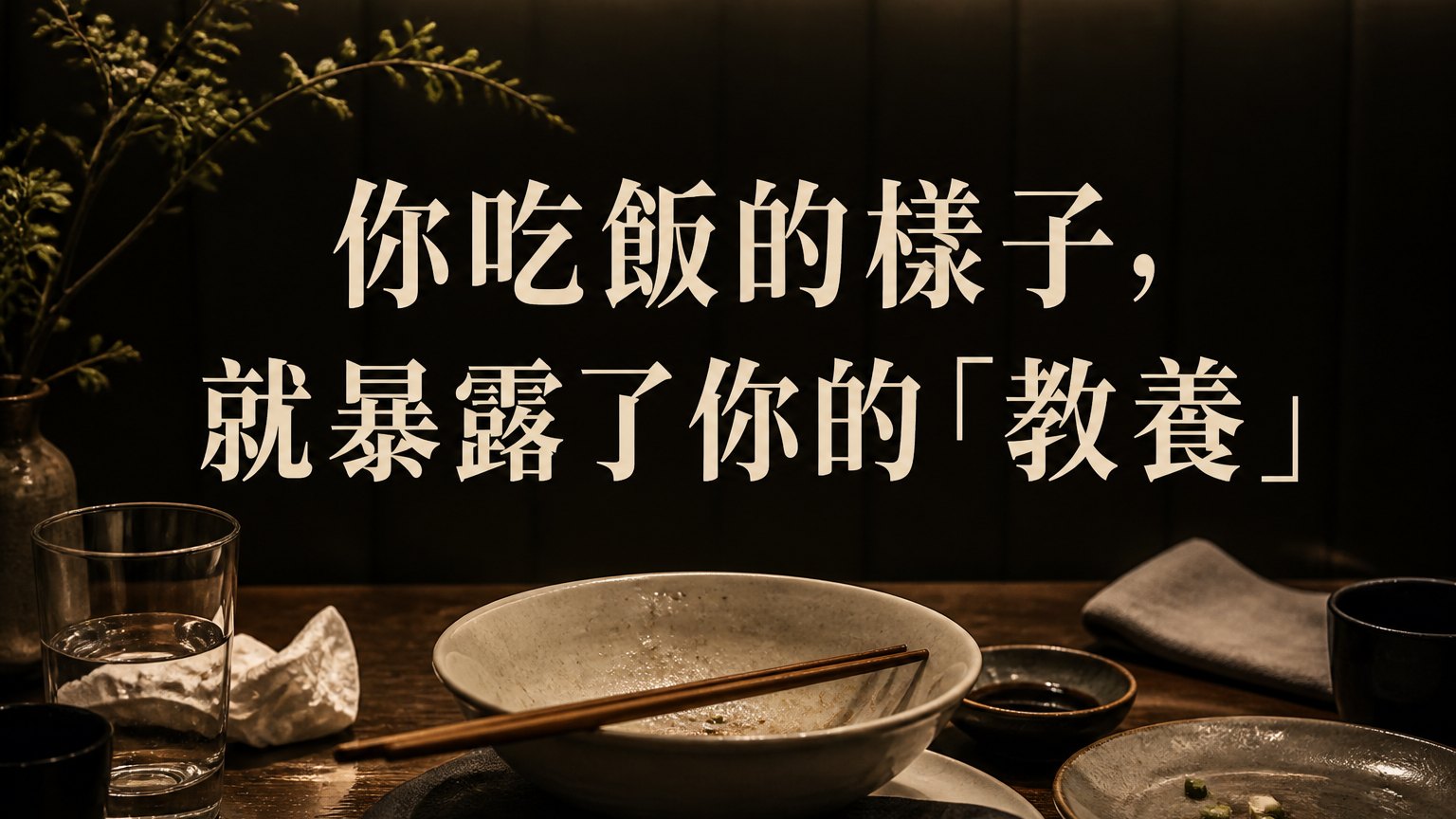 「吃相」比面相還准！你吃飯的樣子，就暴露了你的「教養」