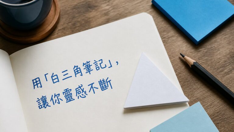 工作總是煩惱想不出好點子嗎？用「白三角筆記」，讓你靈感不斷，一小時寫出 100個點子！