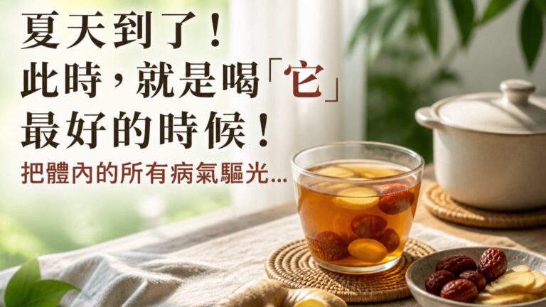 夏天到了！此時，就是喝「它」最好的時候！把體內的所有病氣驅光…