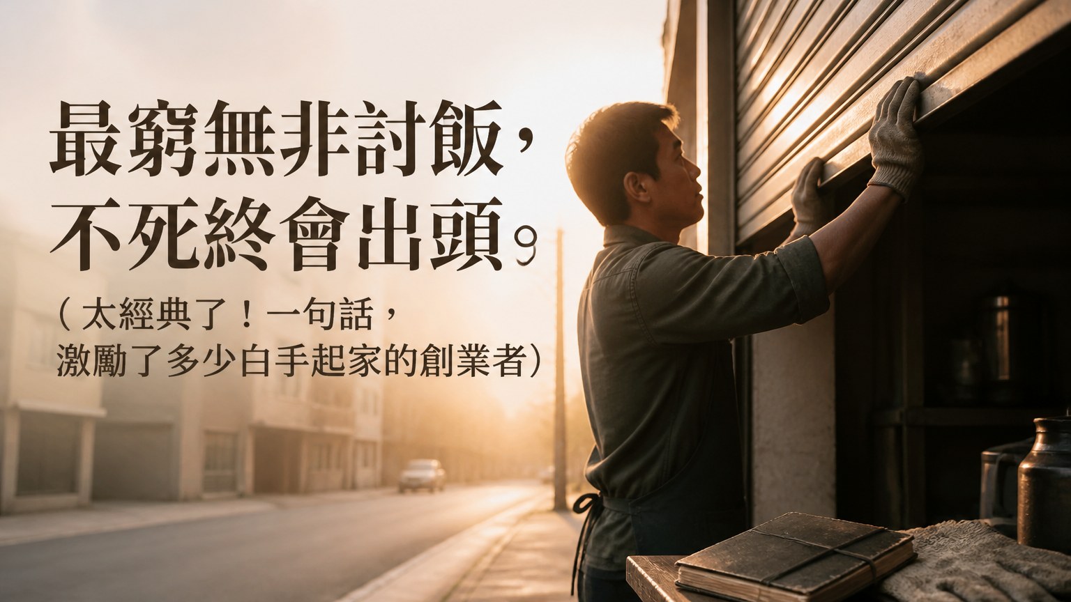 最窮無非討飯，不死終會出頭。（太經典了！一句話，激勵了多少白手起家的創業者）