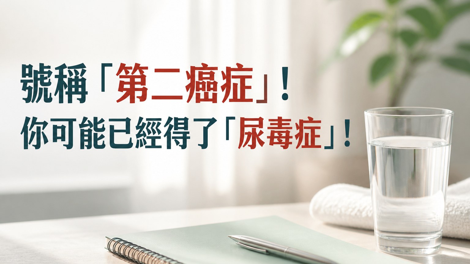 號稱「第二癌症」！感冒不去治、常彆尿？你可能已經得了「尿毒症」！可怕的病…