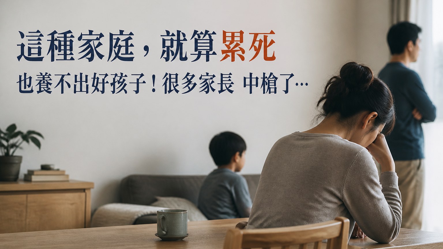 這種家庭，就算累死 也養不出好孩子！很多家長 中槍了…