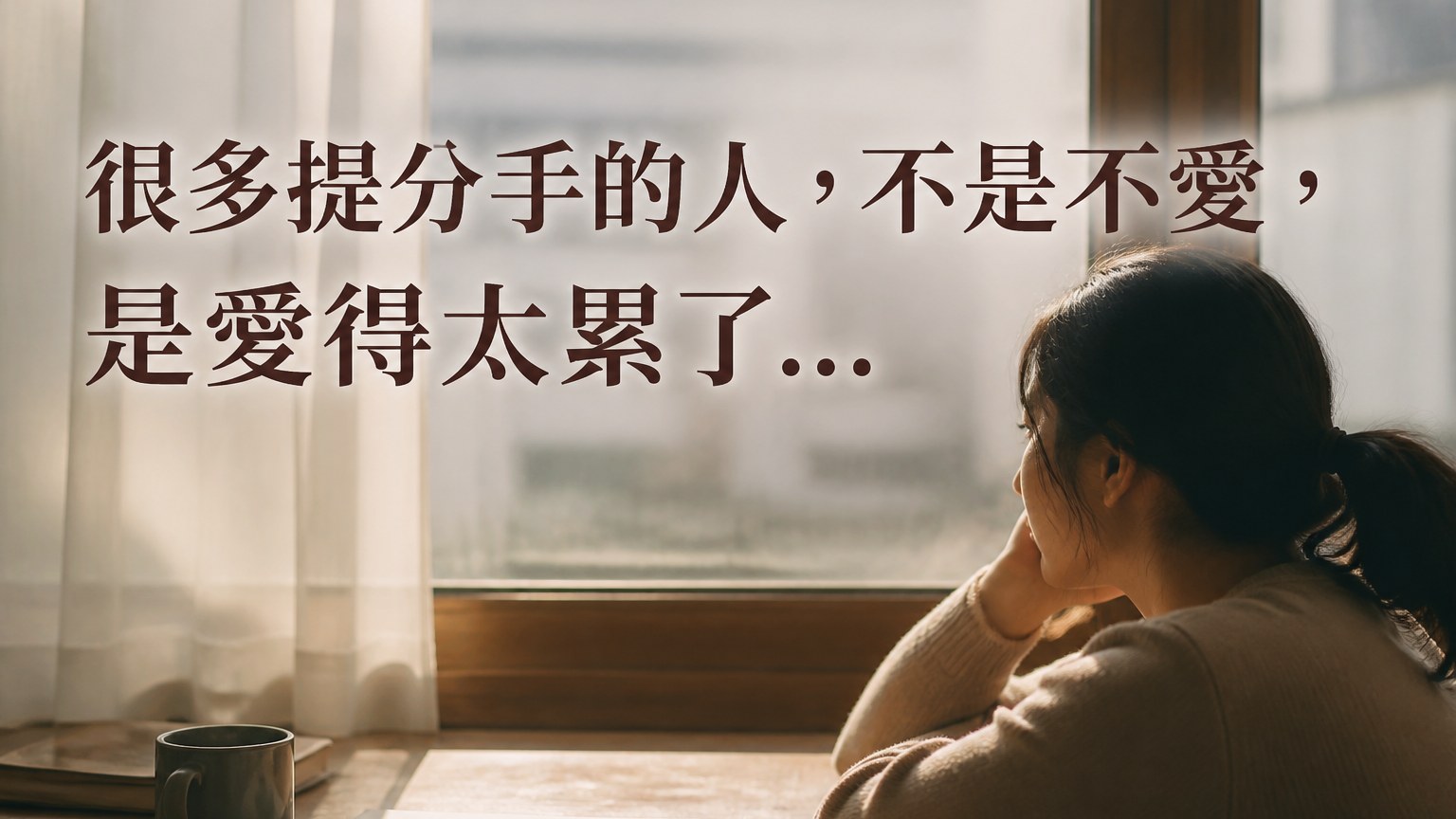很多提分手的人，不是不愛，是愛得太累了…
