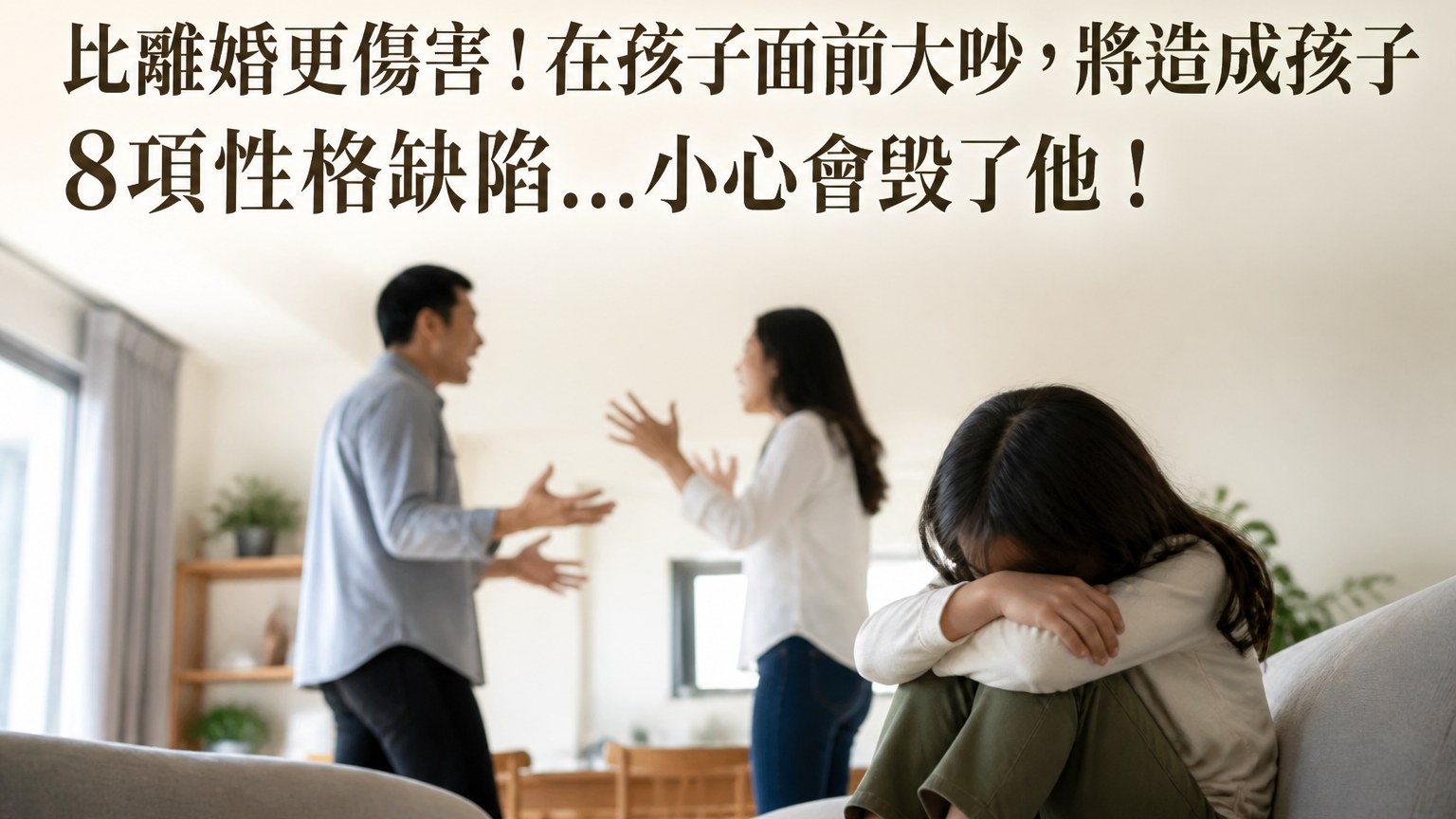 比離婚更傷害！在孩子面前大吵，將造成孩子 8項性格缺陷…小心會毀了他！