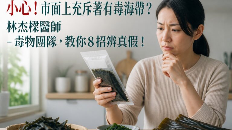小心！市面上充斥著有毒海帶？林杰樑醫師 – 毒物團隊，教你８招辨真假！