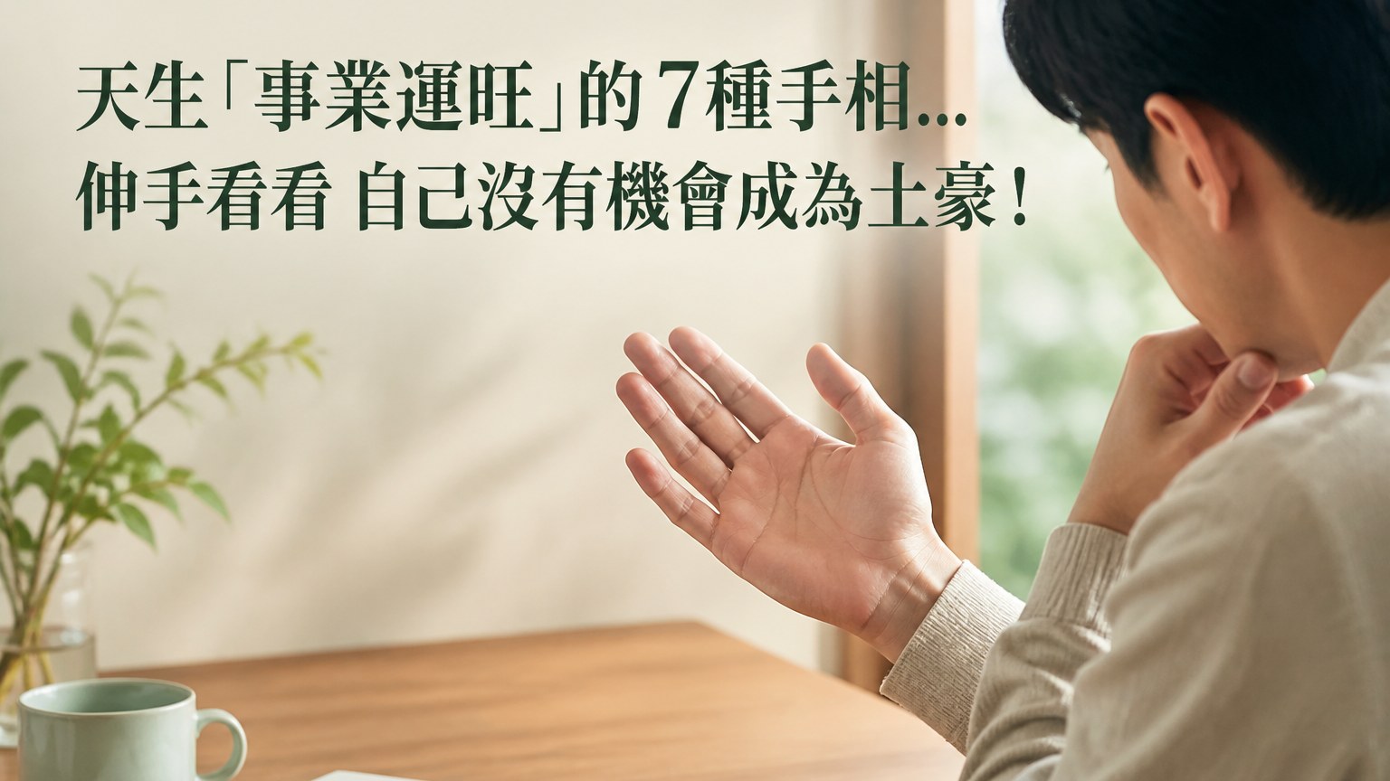 天生「事業運旺」的 7種手相… 伸手看看 自己沒有機會成為土豪！
