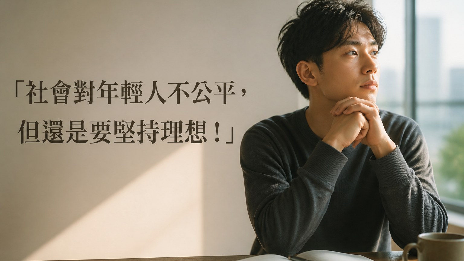 「社會對年輕人不公平，但還是要堅持理想！」曾窮到沒錢吃飯的陳郁翔，用誠意感動陌生人，扭轉奇蹟