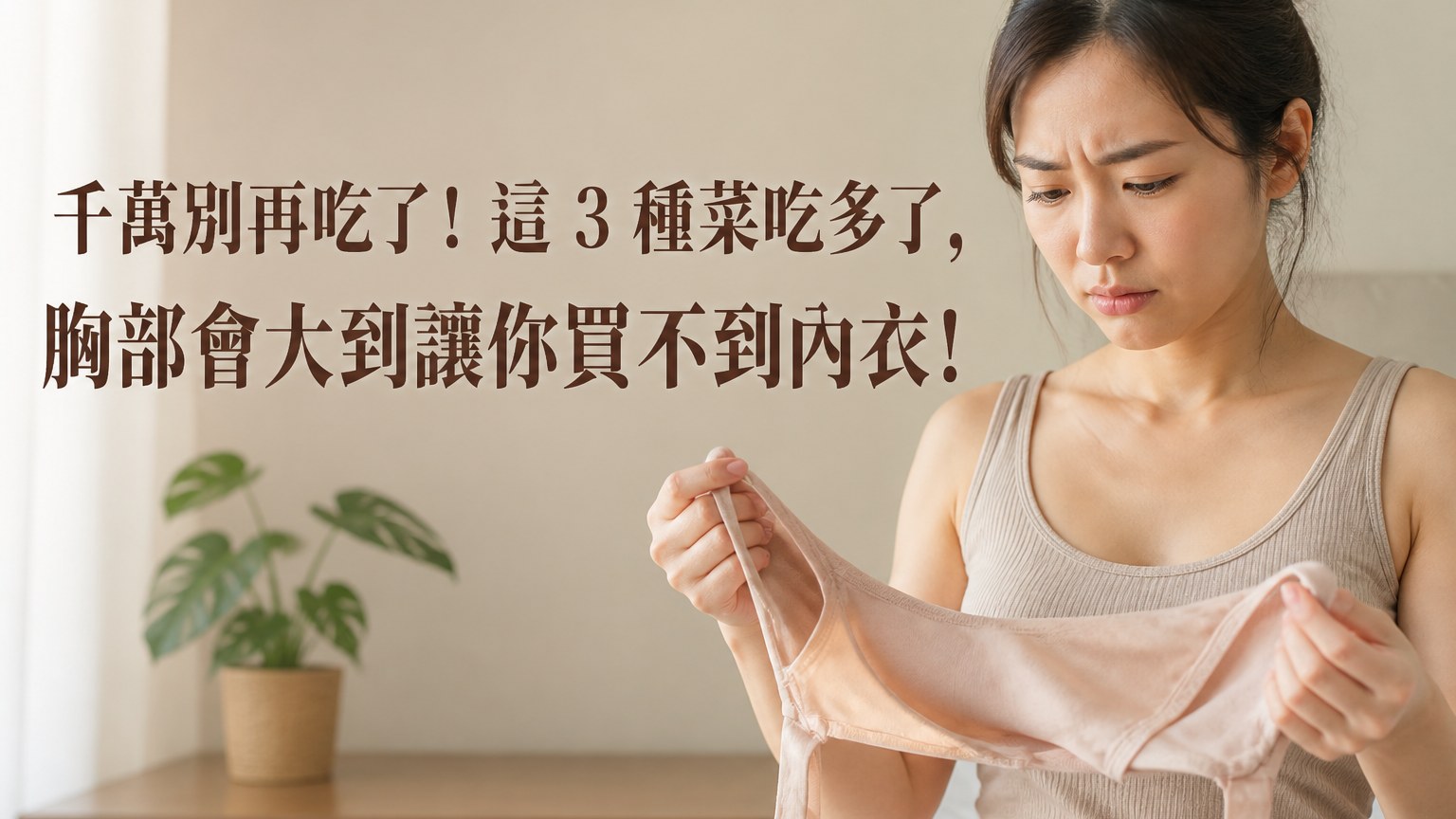 千萬別再吃了！這 3 種菜吃多了，胸部會大到讓你買不到內衣！