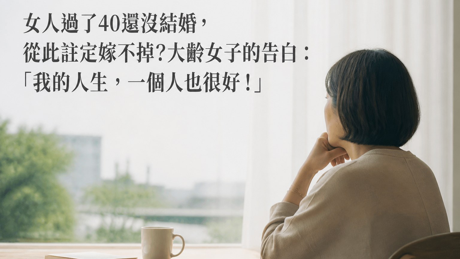 女人過了40還沒結婚，從此註定嫁不掉？大齡女子的告白：「我的人生，一個人也很好！」