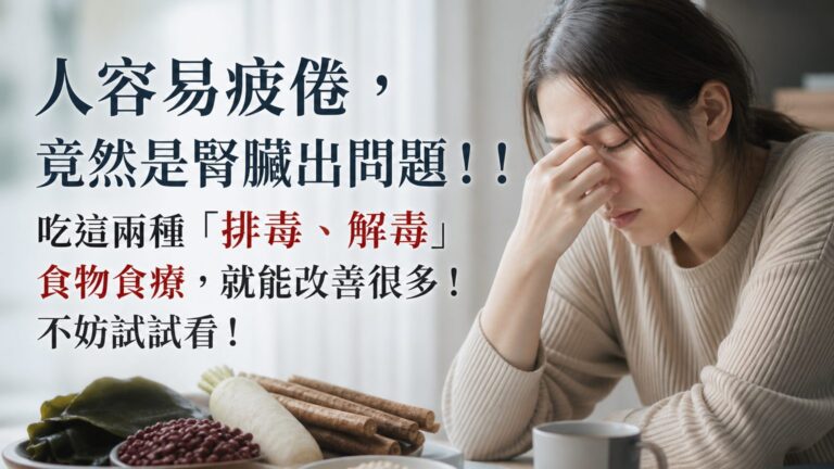人容易疲倦，竟然是腎臟出問題！！吃這兩種「排毒、解毒」食物食療，就能改善很多！不妨試試看！