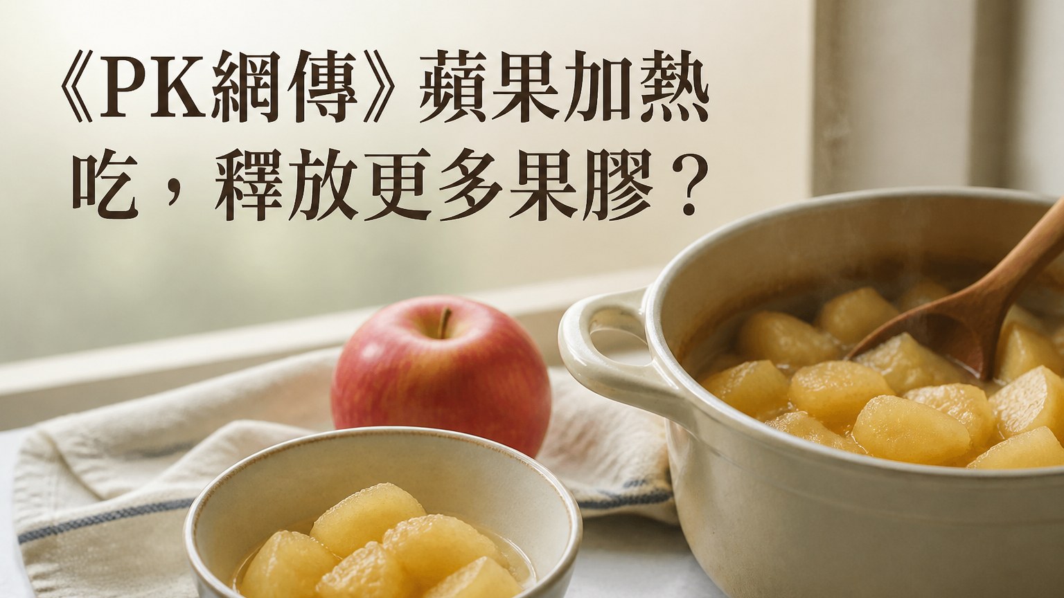 《PK網傳》蘋果加熱吃，釋放更多果膠？