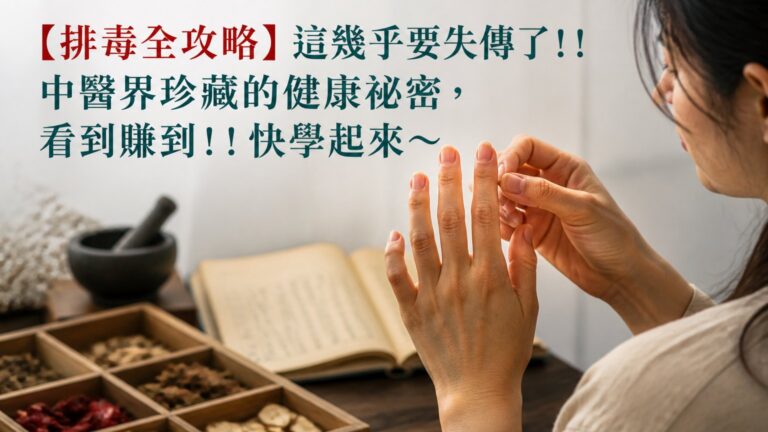 【排毒全攻略】這幾乎要失傳了！！中醫界珍藏的健康祕密，看到賺到！！快學起來～