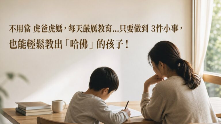 不用當 虎爸虎媽，每天嚴厲教育…只要做到 3件小事，也能輕鬆教出「哈佛」的孩子！