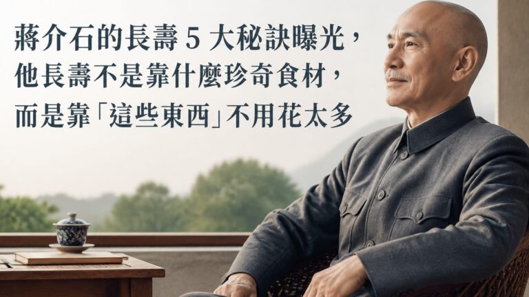 蔣介石的長壽 5 大秘訣曝光，他長壽不是靠什麼珍奇食材，而是靠「這些東西」不用花太多的錢也可以長壽！
