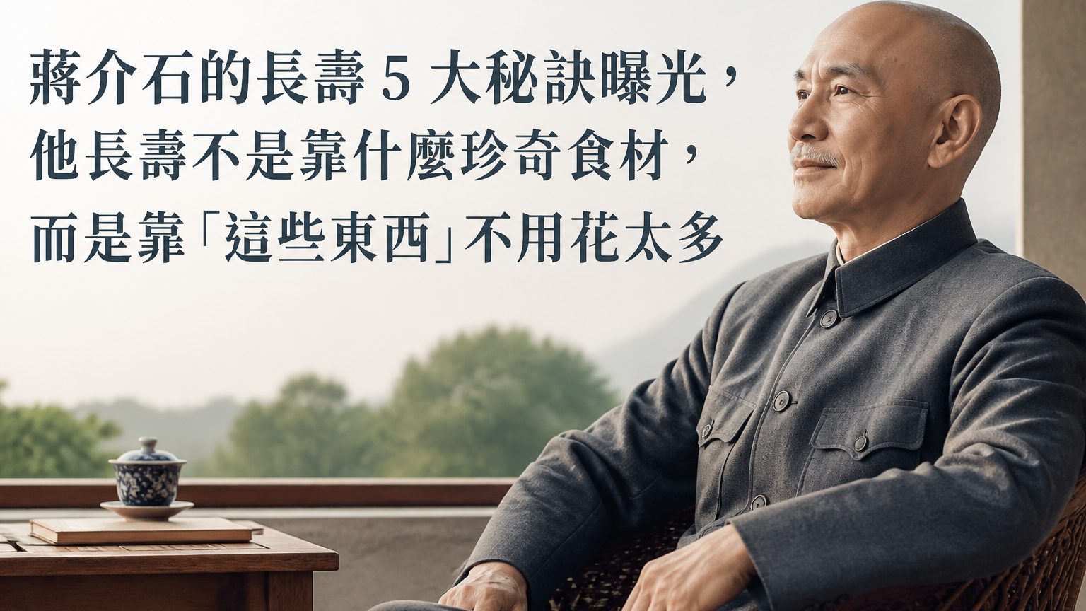 蔣介石的長壽 5 大秘訣曝光，他長壽不是靠什麼珍奇食材，而是靠「這些東西」不用花太多的錢也可以長壽！