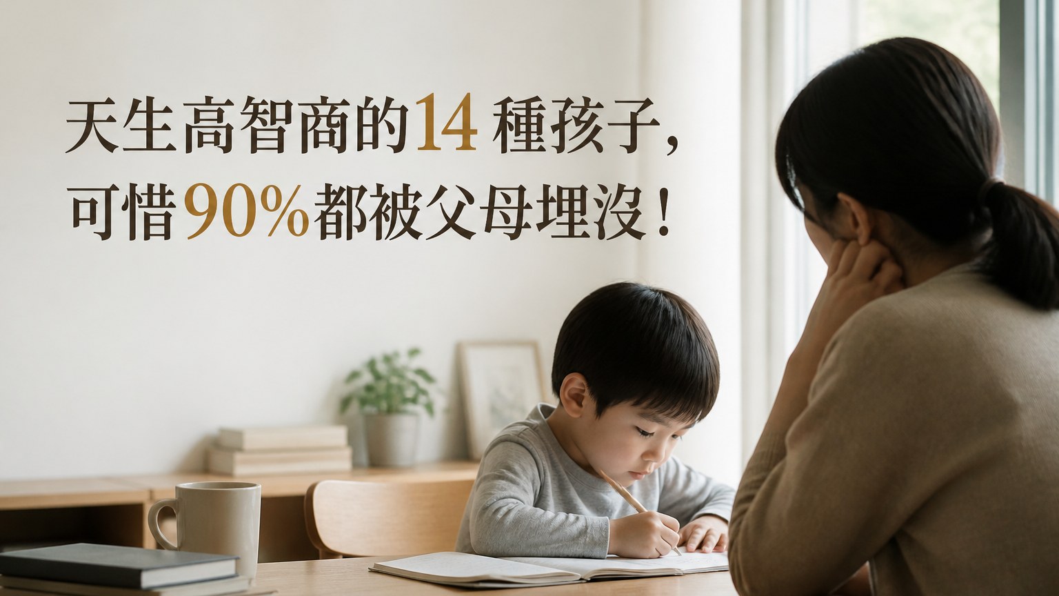 天生高智商的14 種孩子，可惜90%都被父母埋沒！