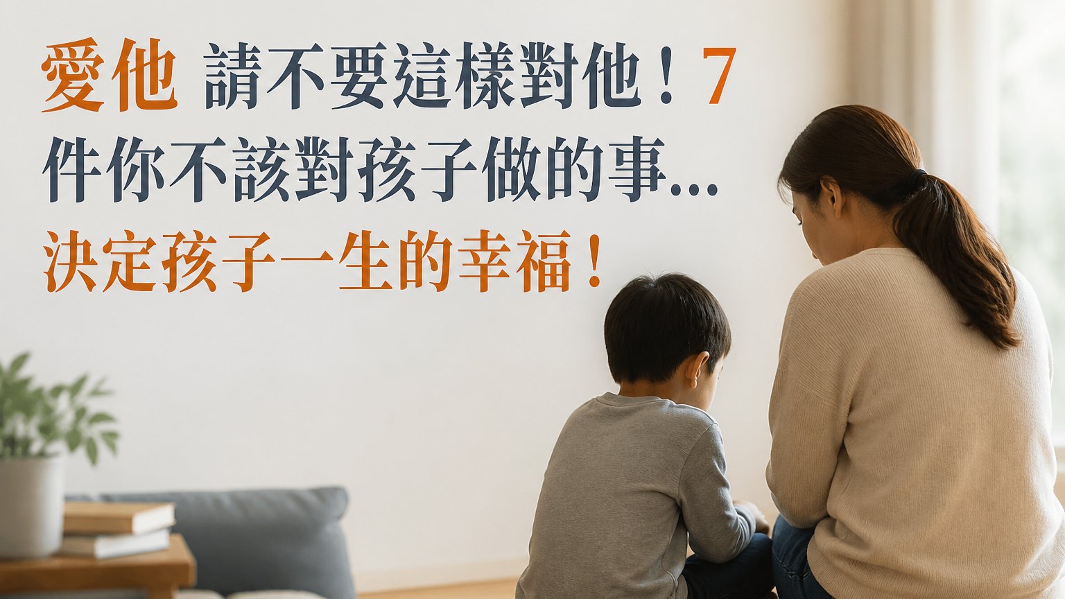 愛他 請不要這樣對他！ 7 件你不該對孩子做的事… 決定孩子一生的幸福！