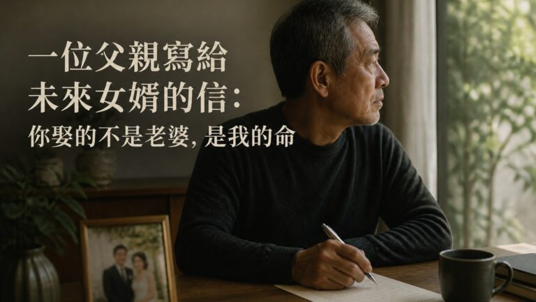一位父親寫給 未來女婿的信：你娶的不是老婆，是我的命