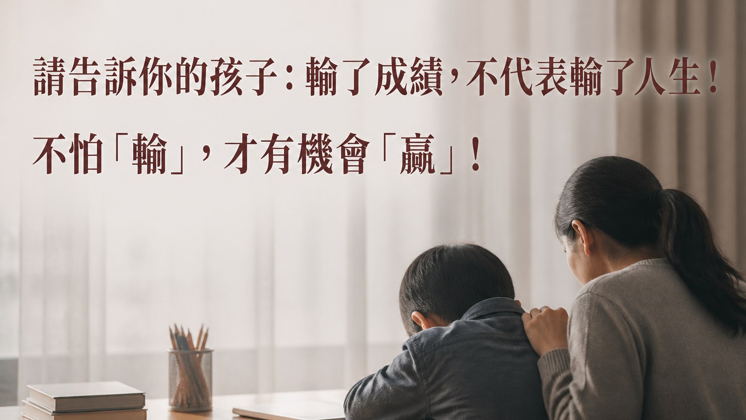 請告訴你的孩子：輸了成績，不代表輸了人生！不怕「輸」，才有機會「贏」！