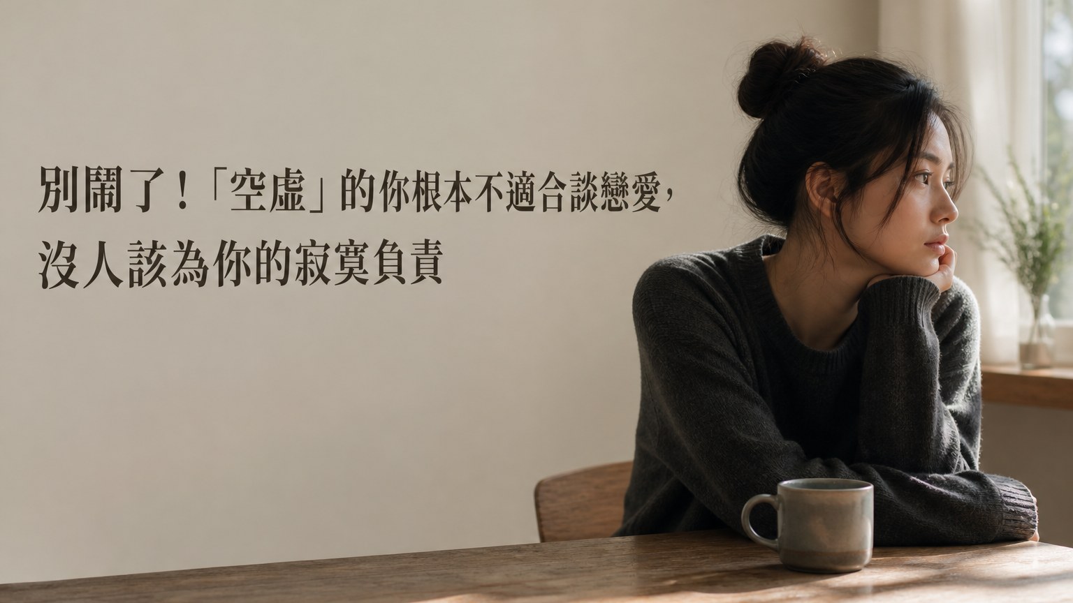 別鬧了！「空虛」的你根本不適合談戀愛，沒人該為你的寂寞負責