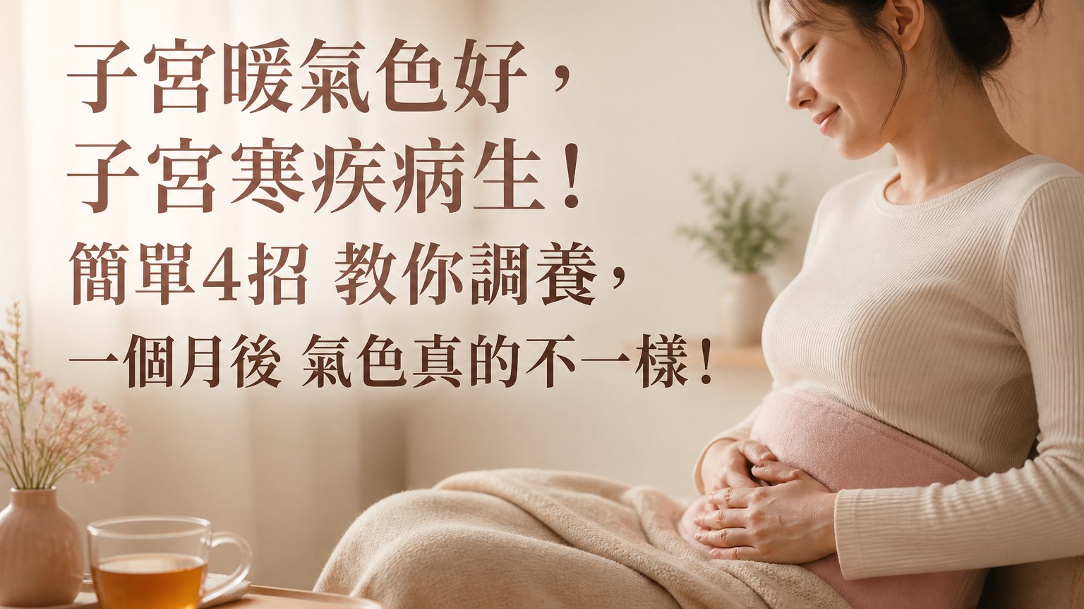 子宮暖氣色好，子宮寒疾病生！簡單4招 教你調養，一個月後 氣色真的不一樣！