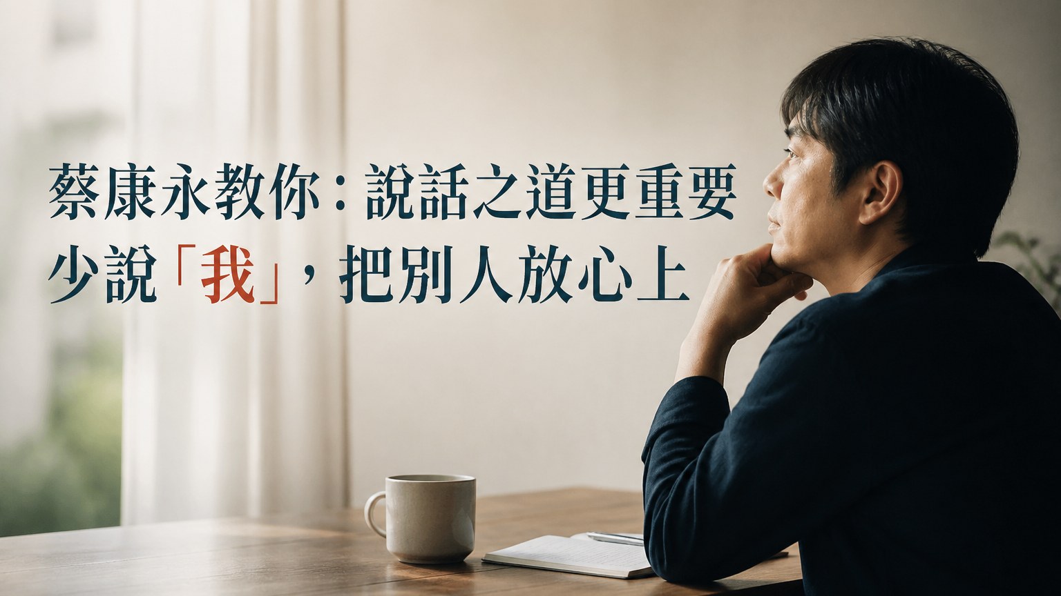 蔡康永教你：說話之道更重要 少說「我」，把別人放心上
