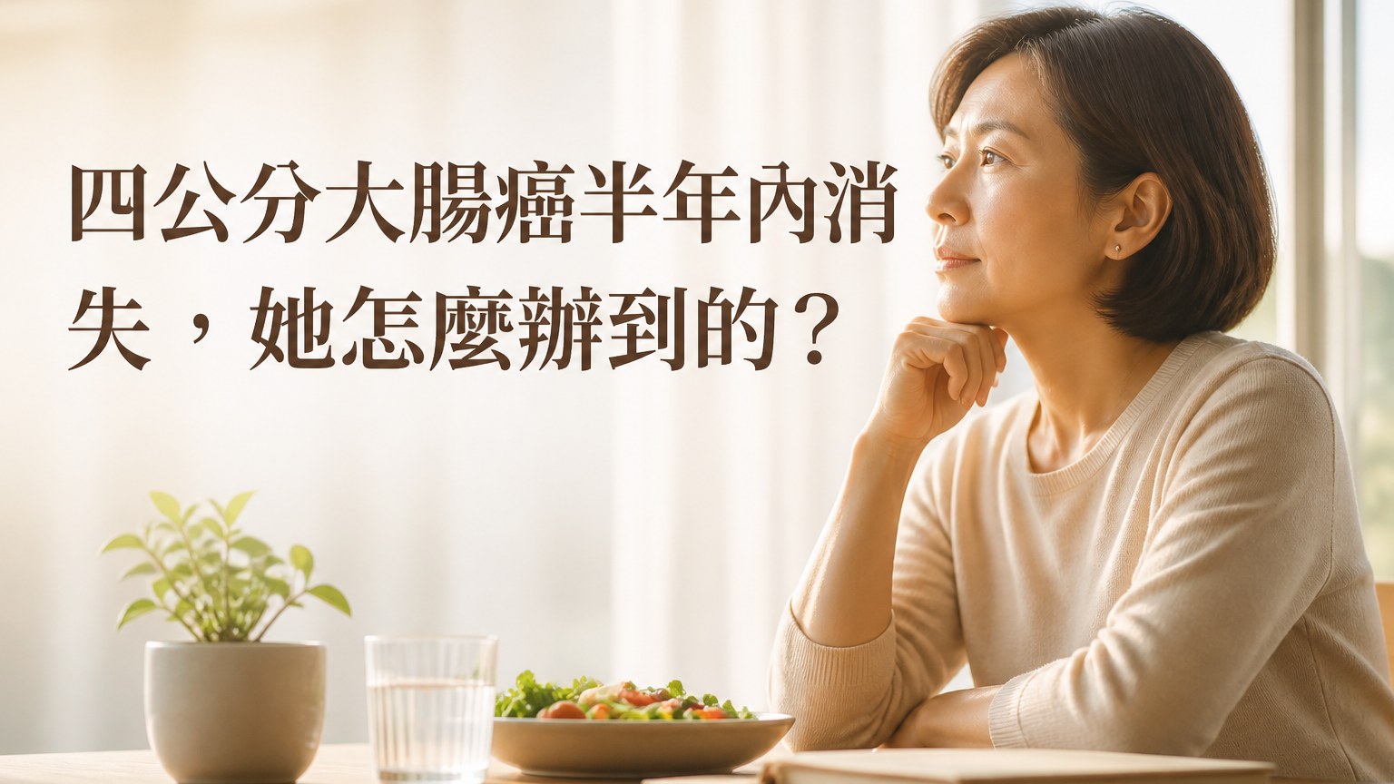 四公分大腸癌半年內消失，她怎麼辦到的？她分享 5 大日常抗癌密技，幾件小事將能救你一命