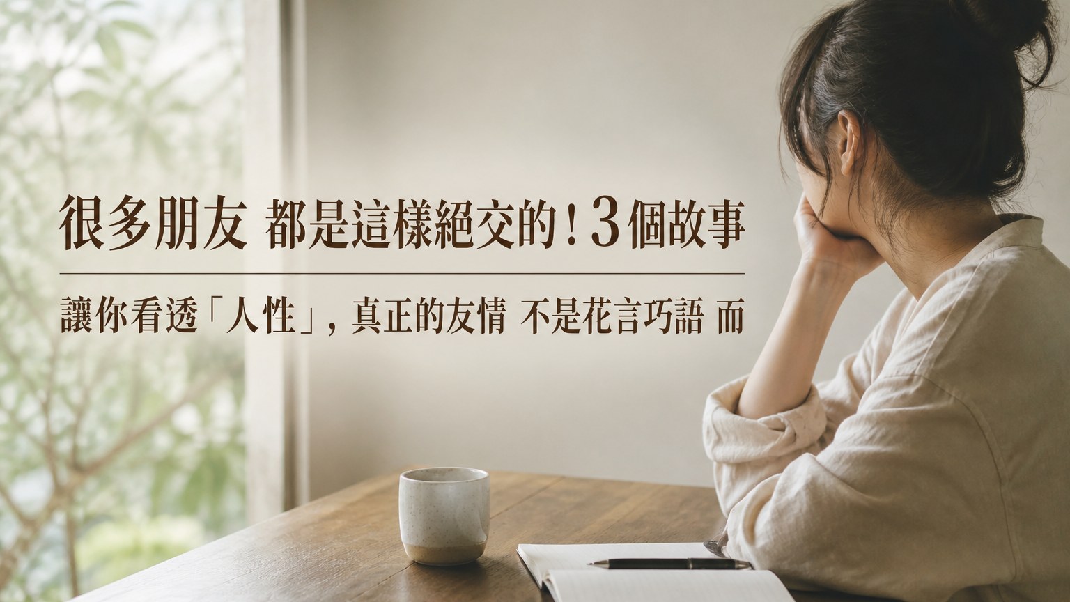 很多朋友 都是這樣絕交的！ 3 個故事 讓你看透「人性」，真正的友情 不是花言巧語 而是…