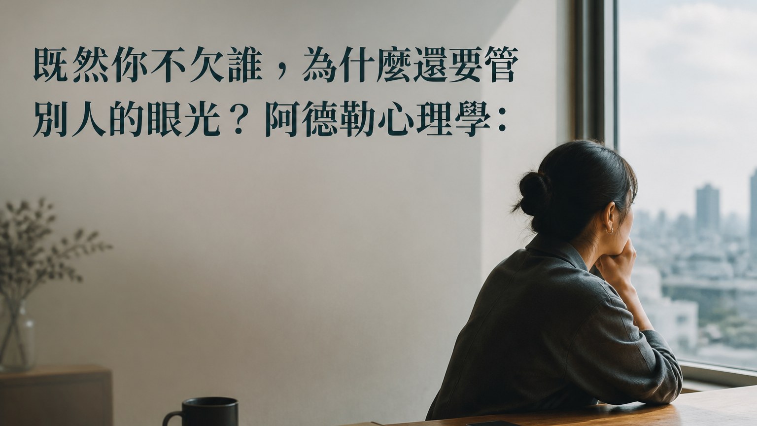 既然你不欠誰，為什麼還要管別人的眼光？ 阿德勒心理學：「為自己而活，才是人生。」