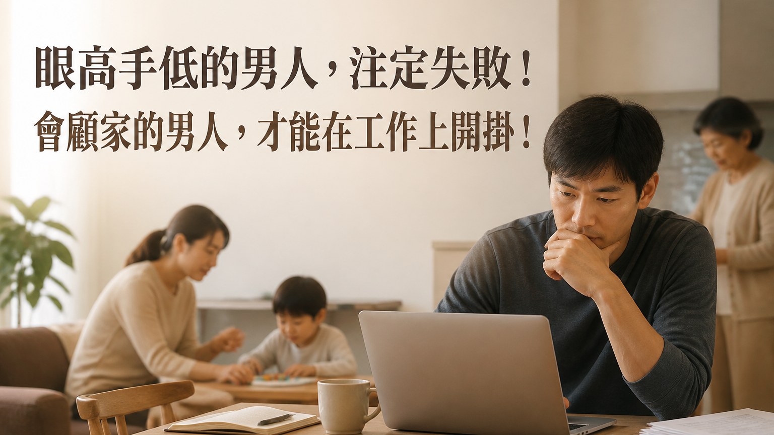 眼高手低的男人，注定失敗！會顧家的男人，才能在工作上開掛！
