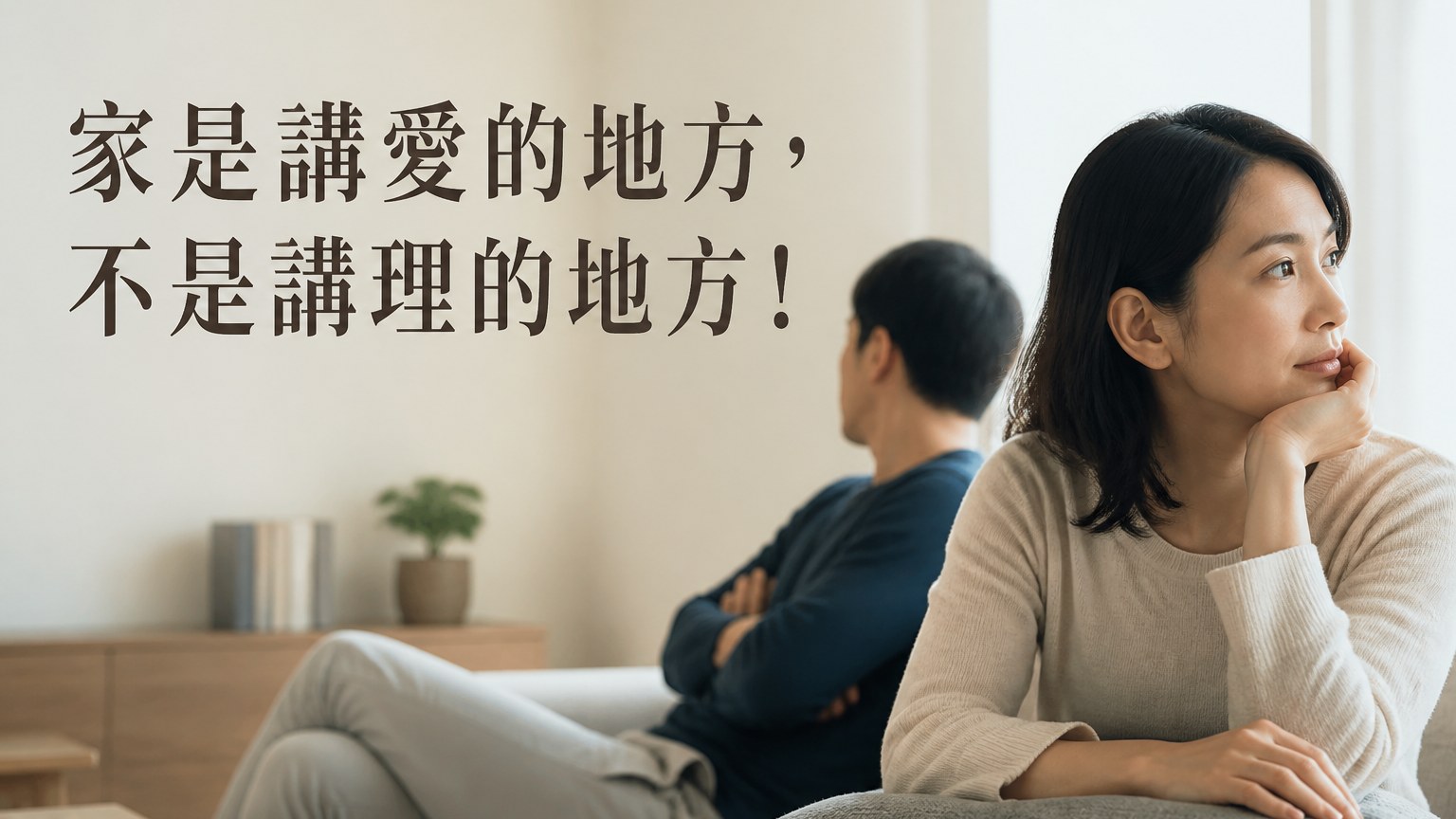 「家是講愛的地方，不是講理的地方！」 幸福的婚姻，千萬不要想著 征服對方！
