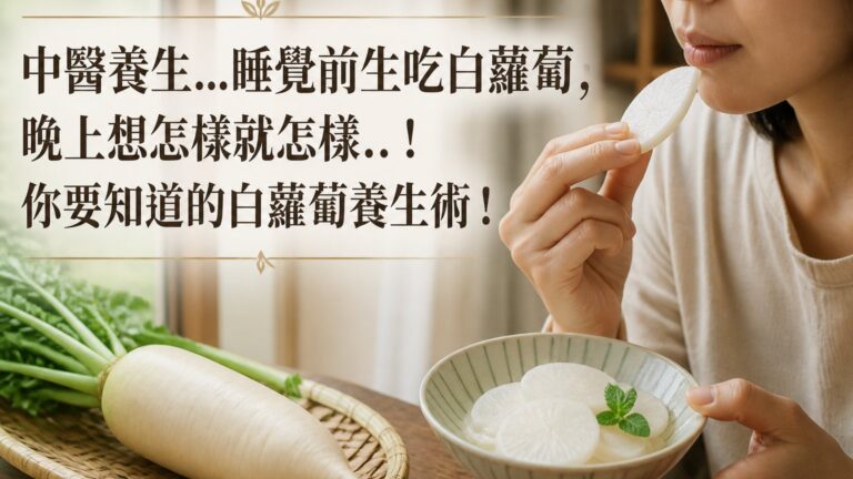 中醫養生…睡覺前生吃白蘿蔔，晚上想怎樣就怎樣..！你要知道的白蘿蔔養生術！