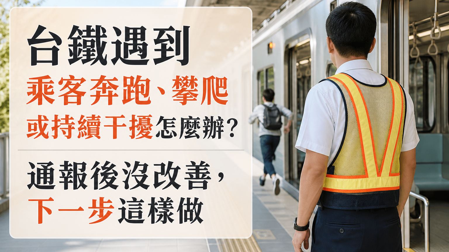 台鐵遇到乘客奔跑、攀爬或持續干擾怎麼辦？通報後沒改善，下一步這樣做