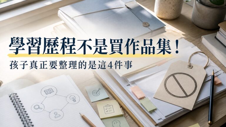 學習歷程不是買作品集！孩子真正要整理的是這4件事