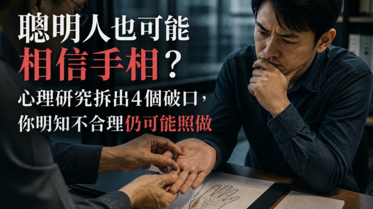 聰明人也可能相信手相？心理研究拆出4個破口，你明知不合理仍可能照做