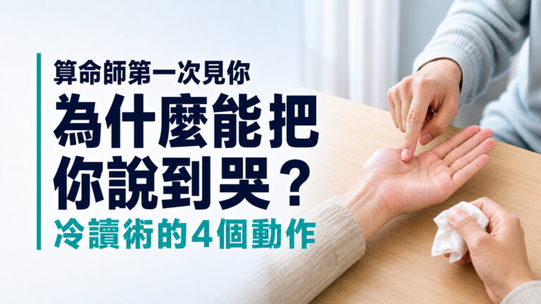 算命師第一次見你，為什麼能把你說到哭？「冷讀術」的4個動作，很多人直到最後都沒發現