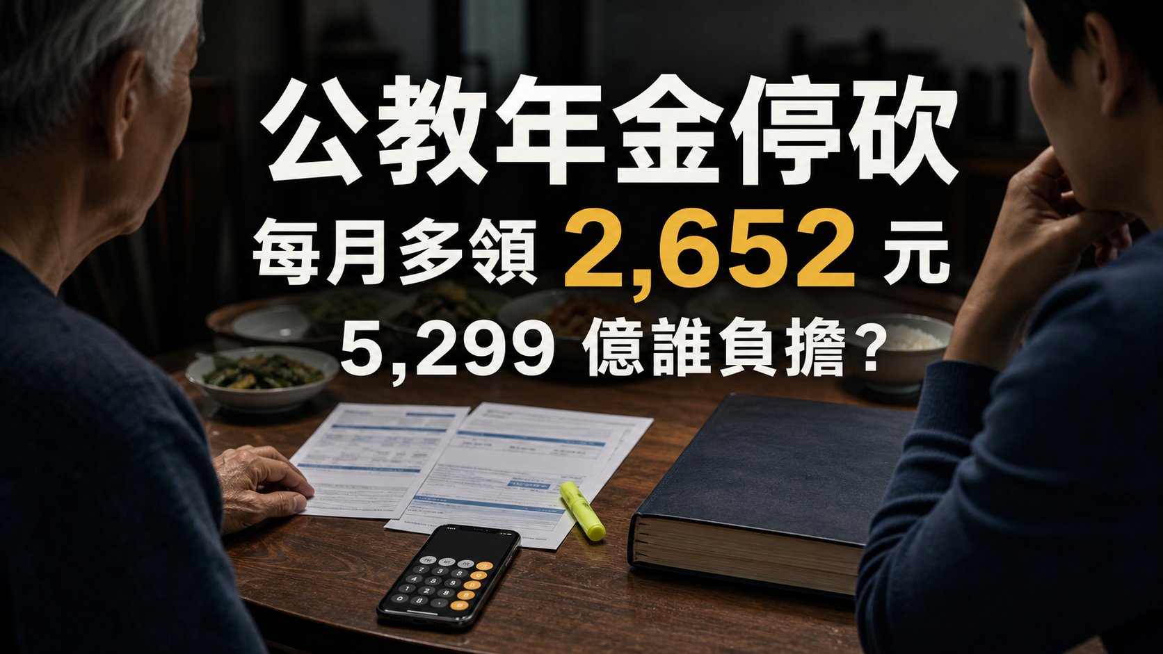 公教年金停砍能多領多少？每月多領 2,652 元，5,299 億元誰負擔