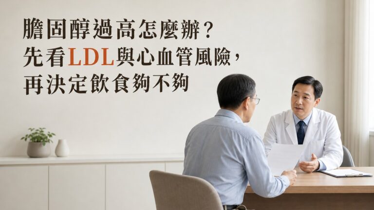 膽固醇過高怎麼辦？先看LDL與心血管風險，再決定飲食夠不夠