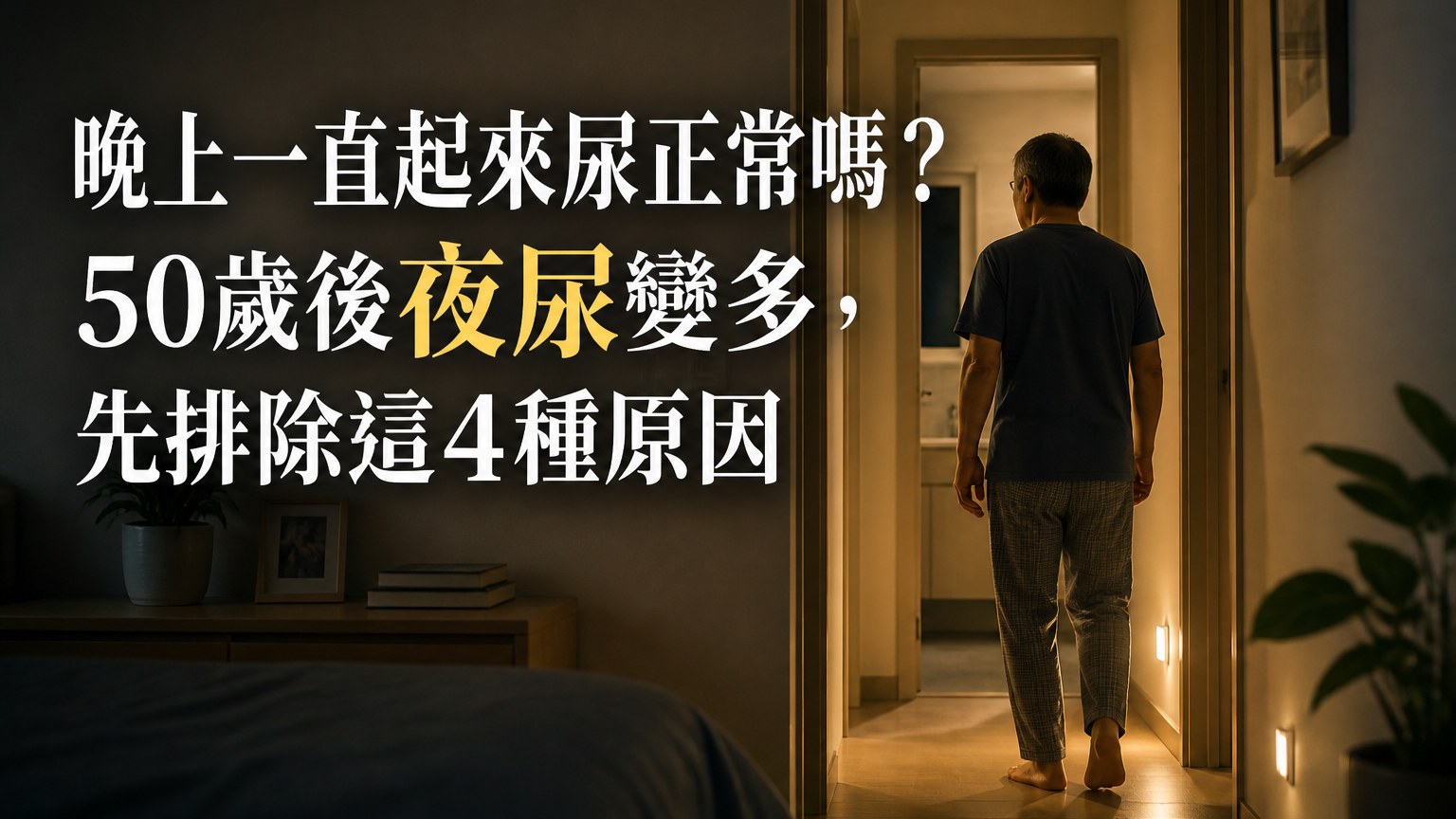 晚上一直起來尿正常嗎？50歲後夜尿變多，先排除這4種原因