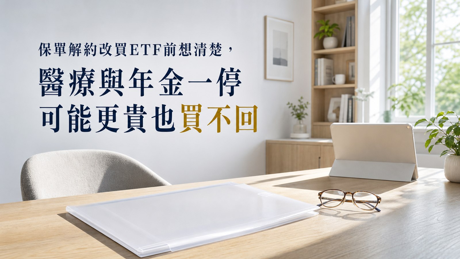 保單解約改買ETF前想清楚，醫療與年金一停可能更貴也買不回