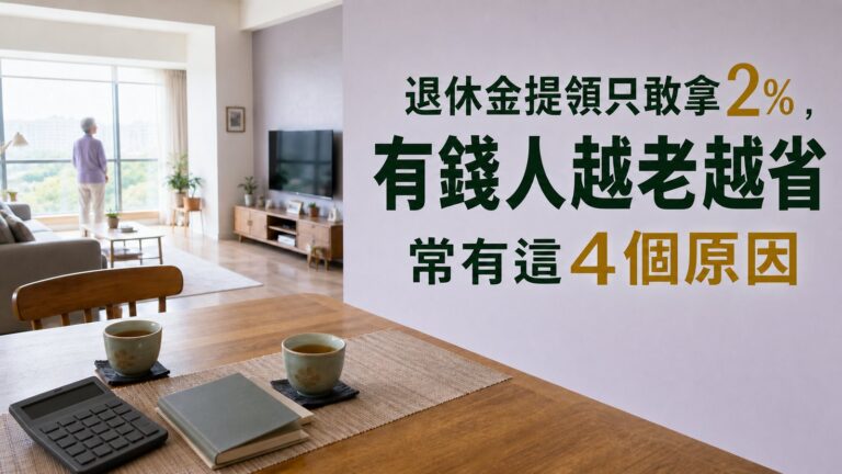 退休金提領只敢拿2%，有錢人越老越省常有這4個原因