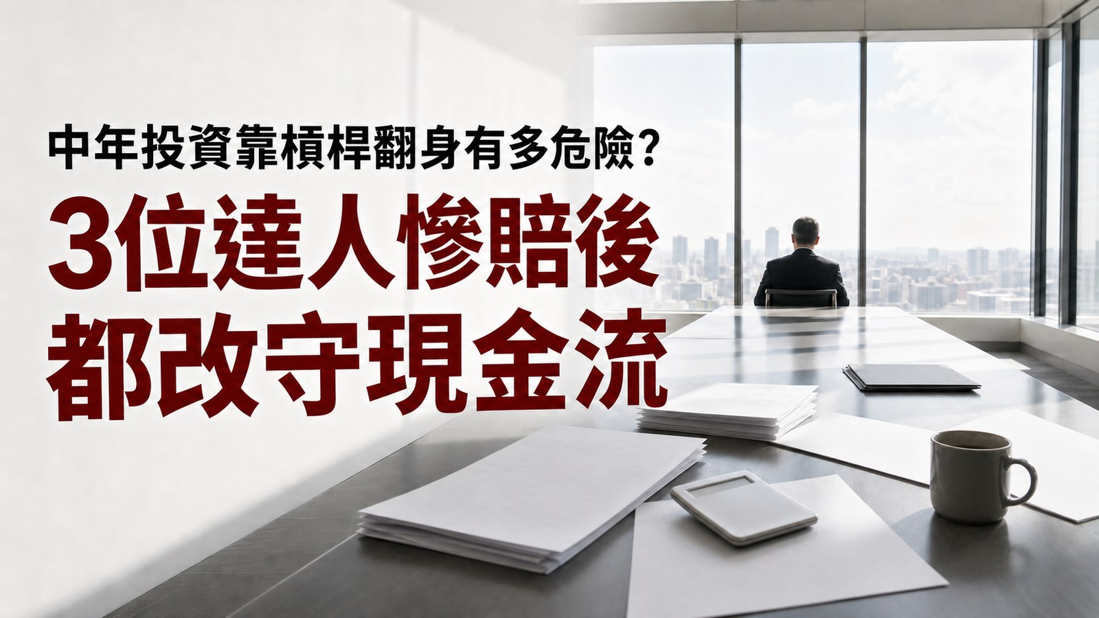 中年投資靠槓桿翻身有多危險？3位達人慘賠後都改守現金流