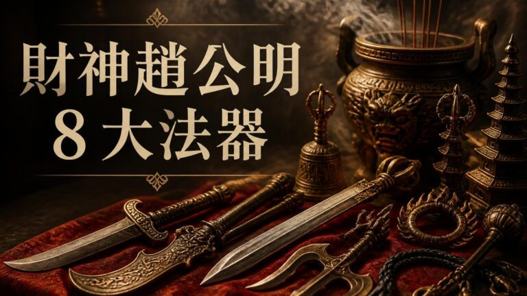 「財神」趙公明８大法器，個個的寓意 令人省思…