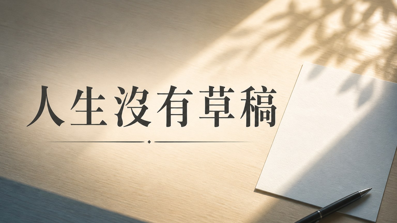人生沒有草稿