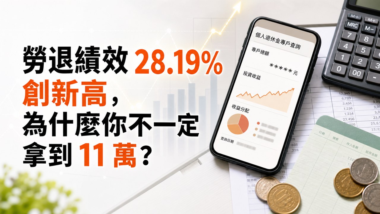 勞退績效 28.19% 創新高，為什麼你不一定拿到 11 萬？收益、分紅算法和查詢方式一次看懂