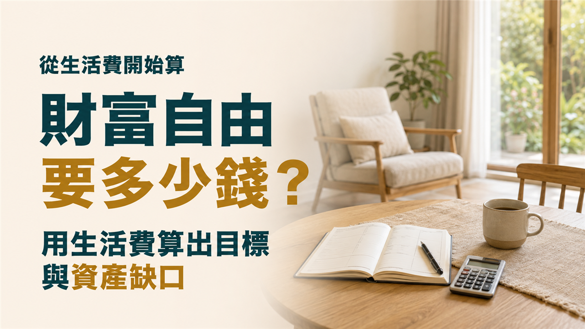 財富自由要多少錢？用生活費算出目標與資產缺口