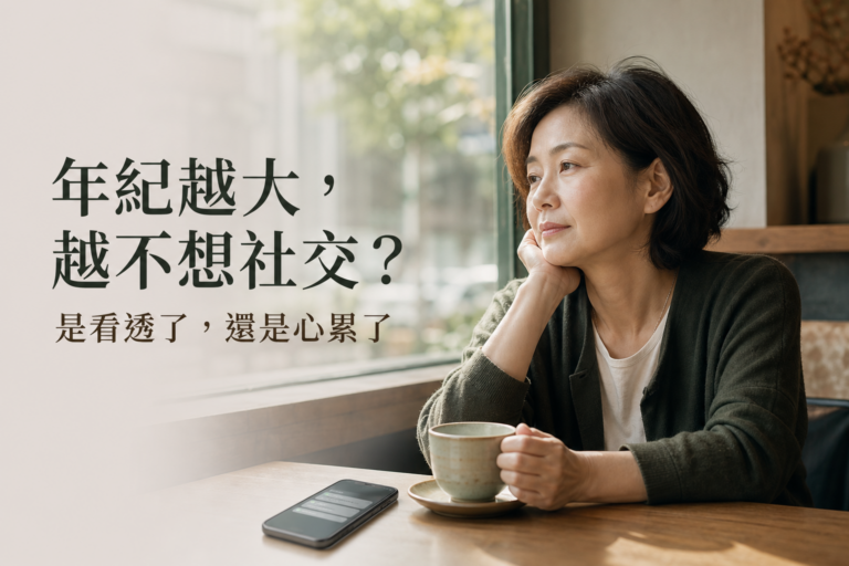 年紀越大越不想社交，就是變孤僻了！看看這3種表現，你符合哪一種？